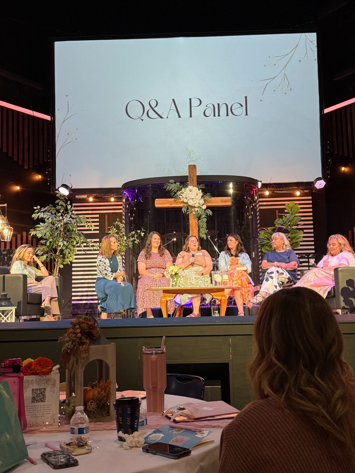 Women participating in the conference question-and-answer panel